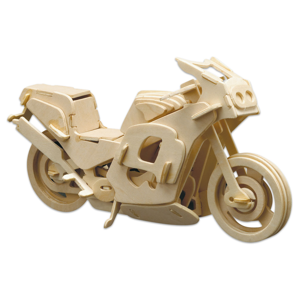 Holzbausatz Renn-Motorrad 27x14cm 86 Teile