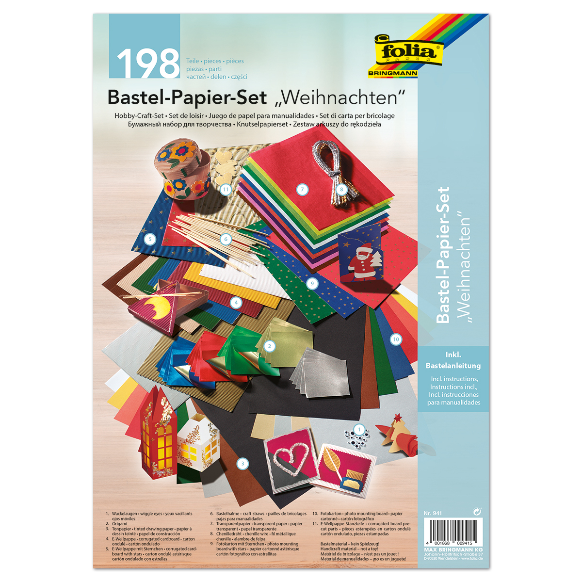 Kreativset Weihnachten 198-teilig