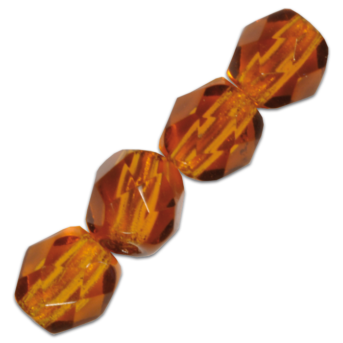 Facettenschliffperlen 4mm 100 St. dunkeltopas