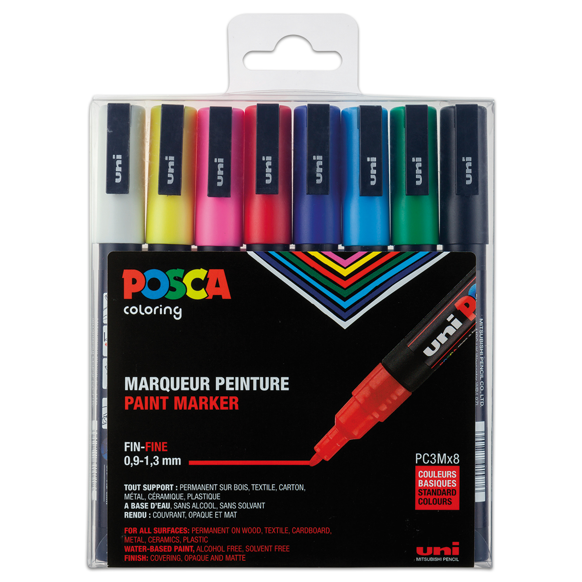 POSCA Acryl Marker Set 8 St./Farben fine