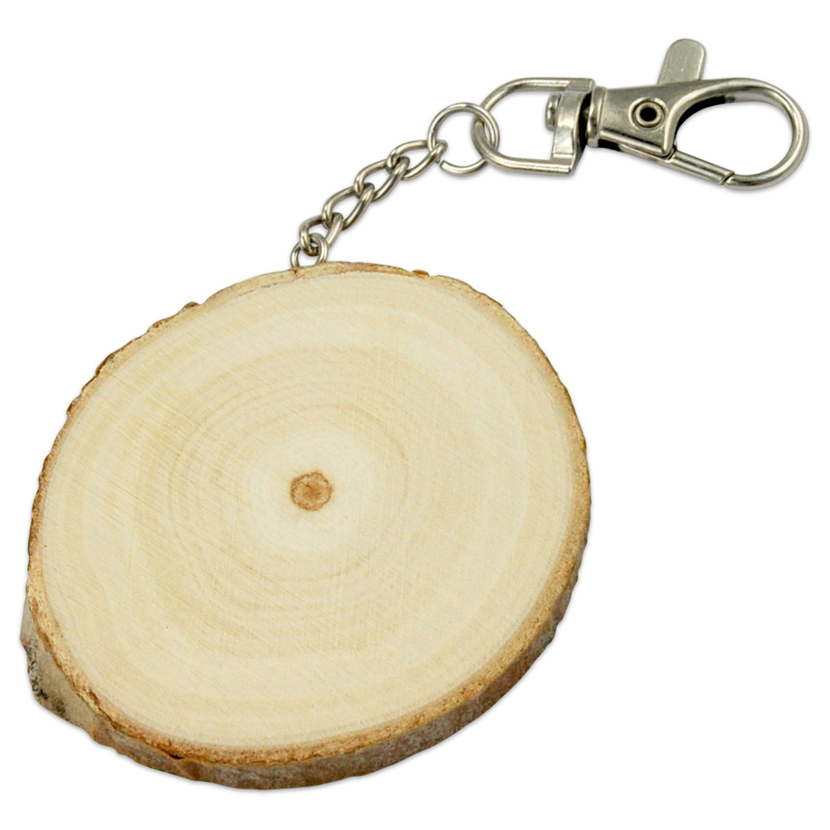 Schlüsselanhänger Holz Ø 50mm rund natur