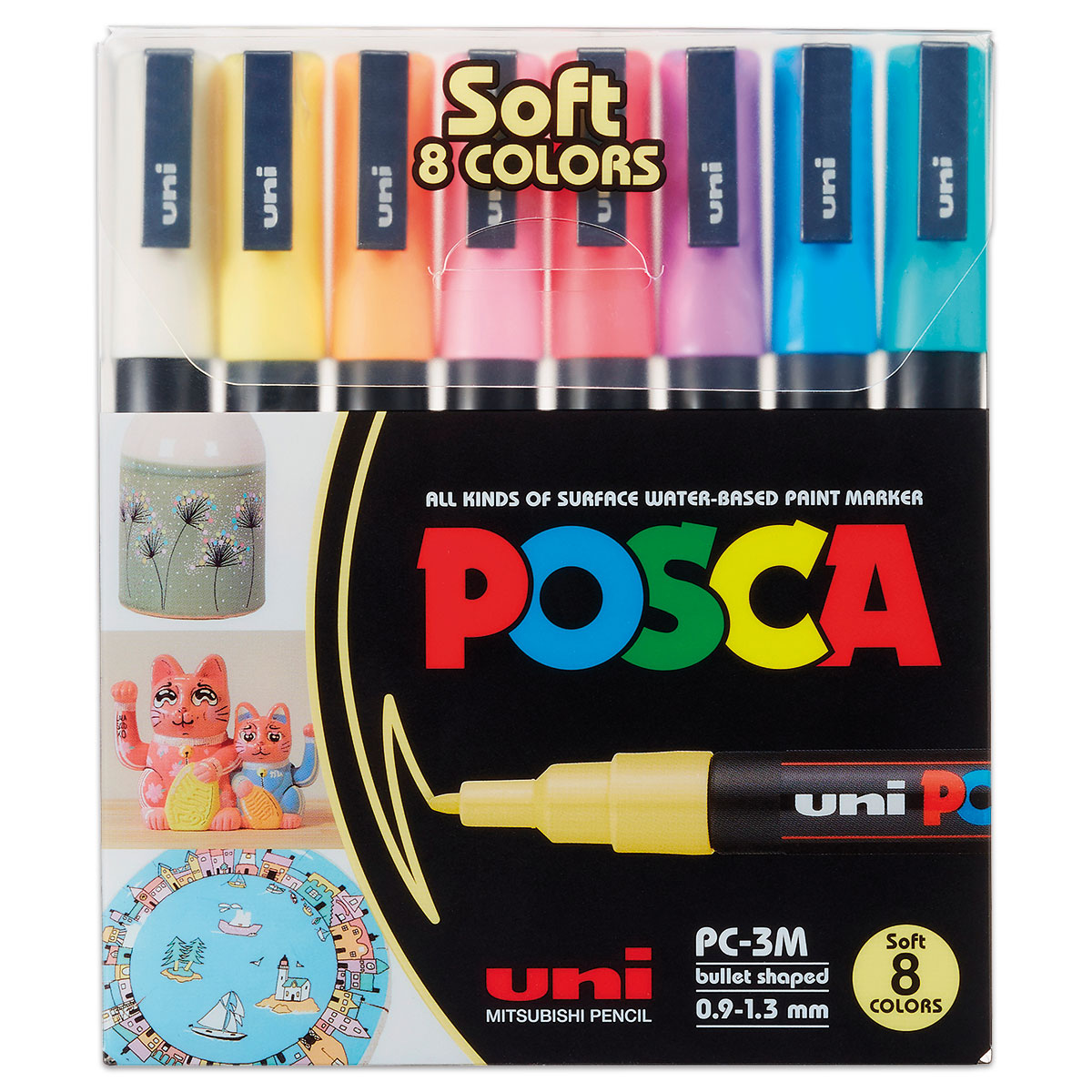 POSCA Acryl Marker Set 8 St./Pastellfarben