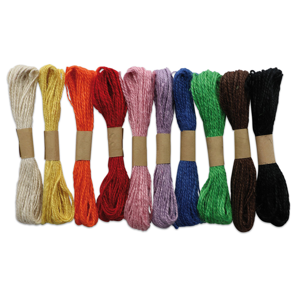 Jute-Schnur-Mix Ø 2mm 10 St./Farben à 10m