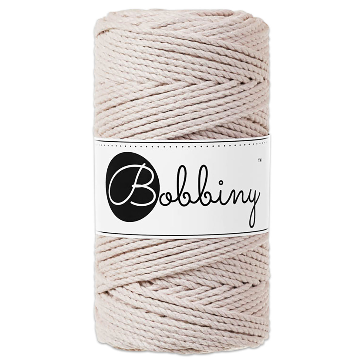Bobbiny 3PLY Makramee-Kordel Ø 3mm heller hautton
