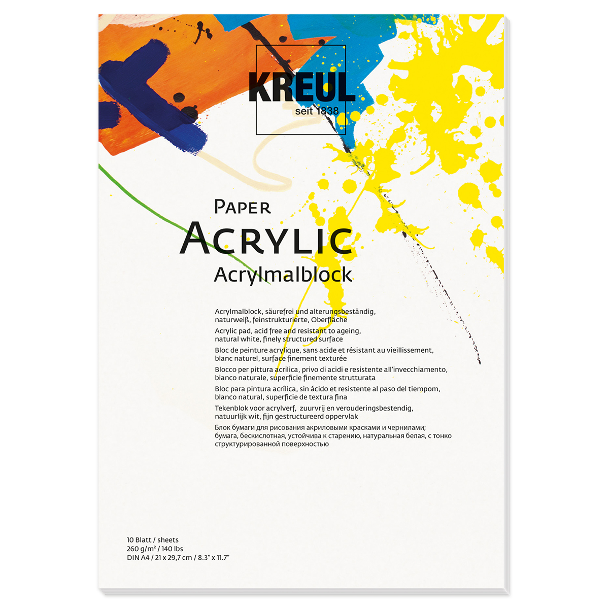 KREUL Paper Acrylic DIN A4 10 Blatt