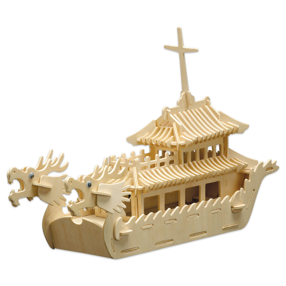 58700875EKkt448mmz5PX Holzbausatz Drachenboot 38x15cm 142 Teile
