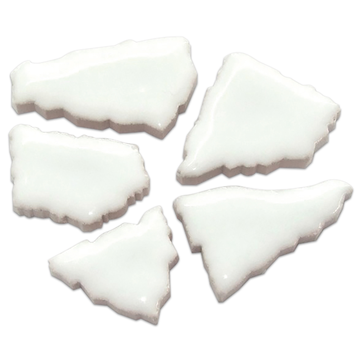 Flip-Keramik 2-6cm 3kg ca. 260 Steine polarweiß