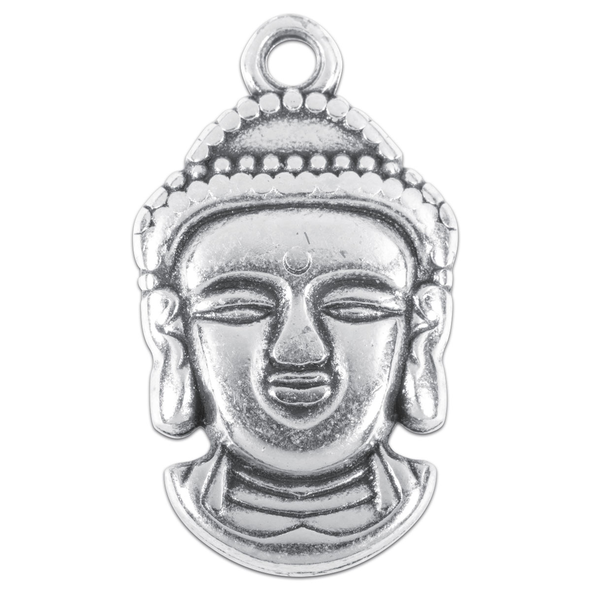 Metallanhänger Buddha ca. 23x15mm altplatinfarben