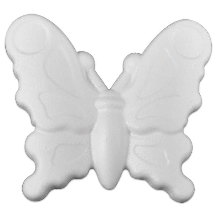 Styropor-Schmetterling 11x12,5cm weiß