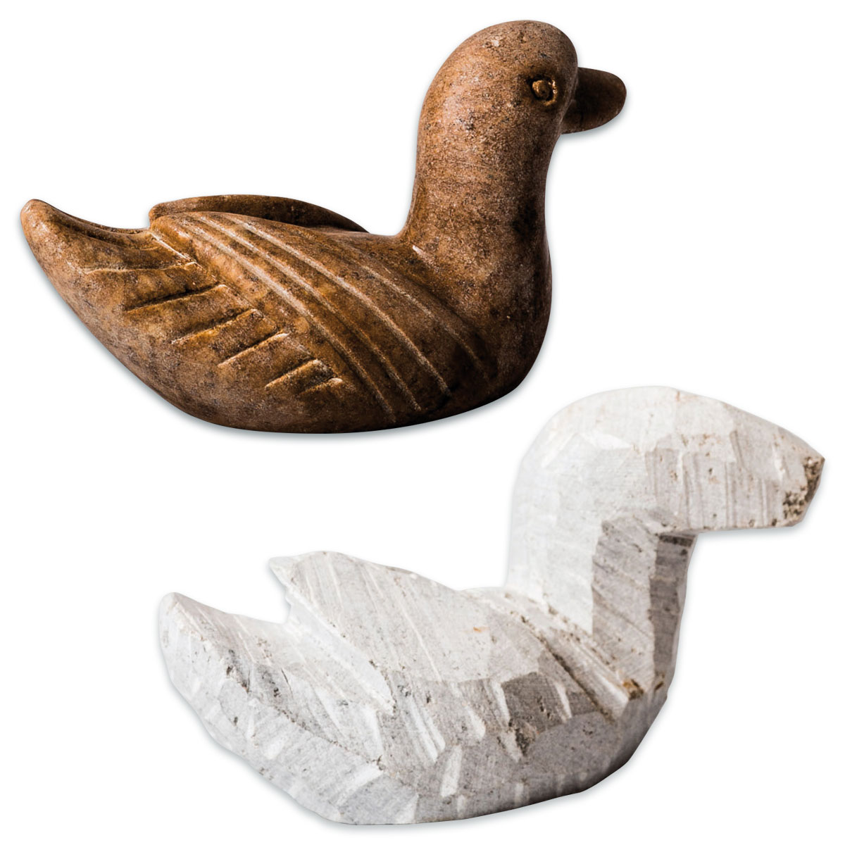Speckstein-Rohling ca. 8-10cm Schwan