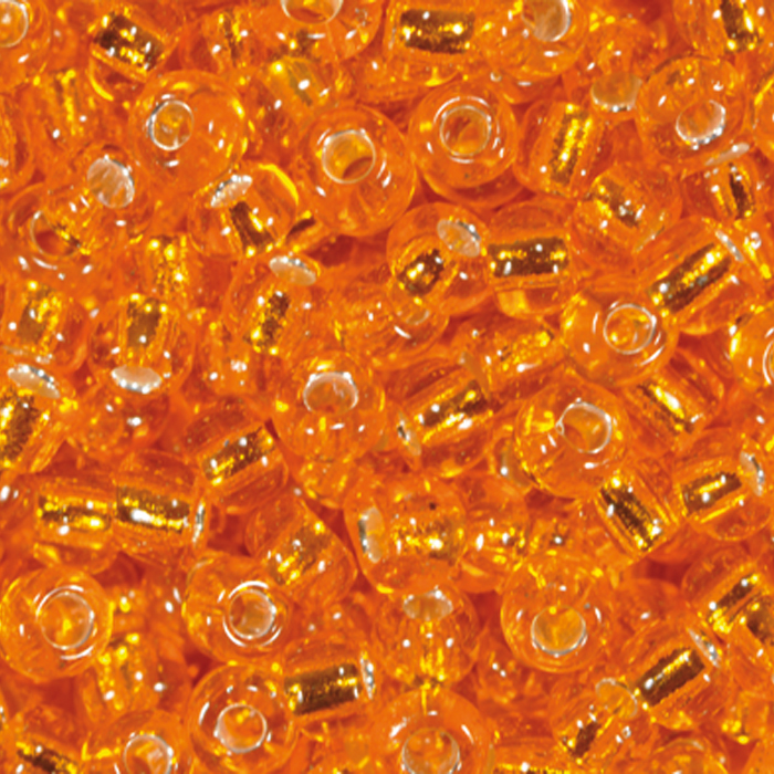 Rocailles transparent 2,6mm 500g orange