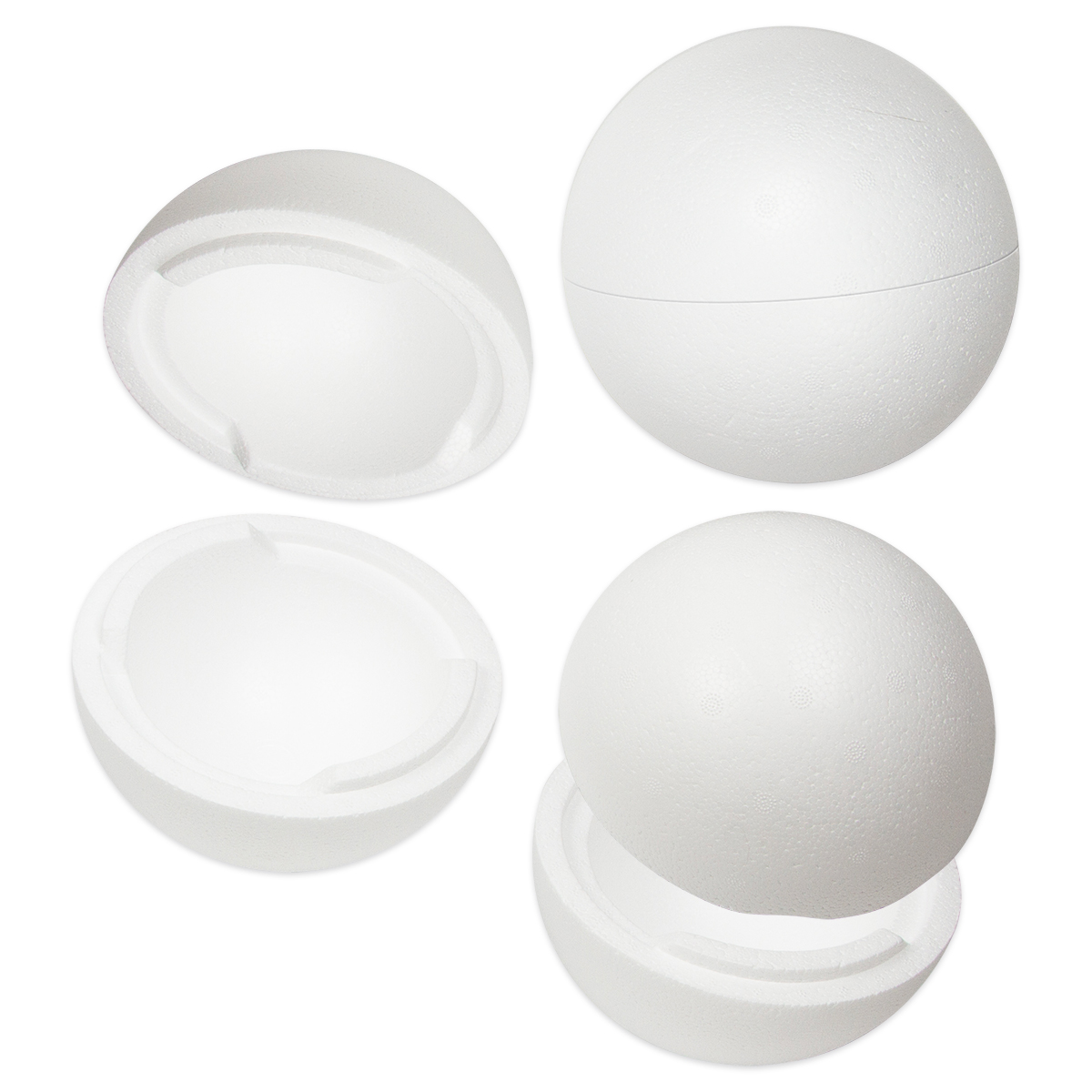 Styropor-Kugeln teilbar Ø 15cm 3 St. weiß