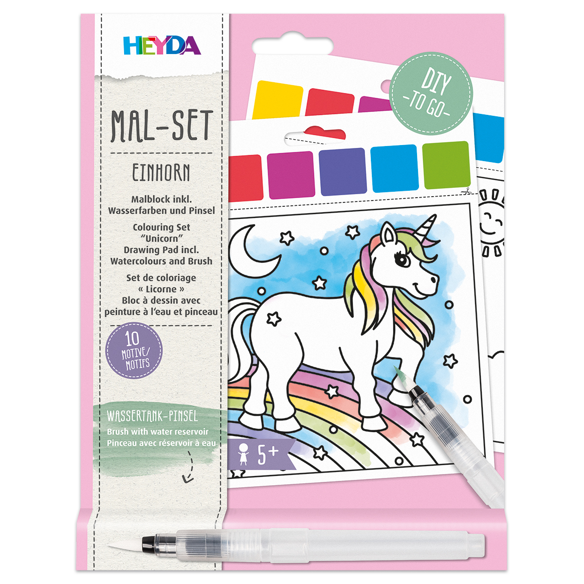 Wasserfarben Mal-Set Einhorn