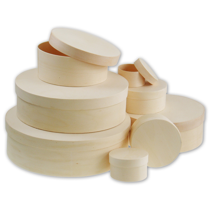 50234404HvhNCrUW3Vtr2 Spanschachtel rund Holz h5cm Ø 12cm natur