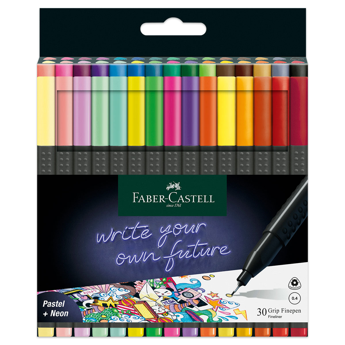 Faber-Castell Grip Fineliner 30 St./Farben