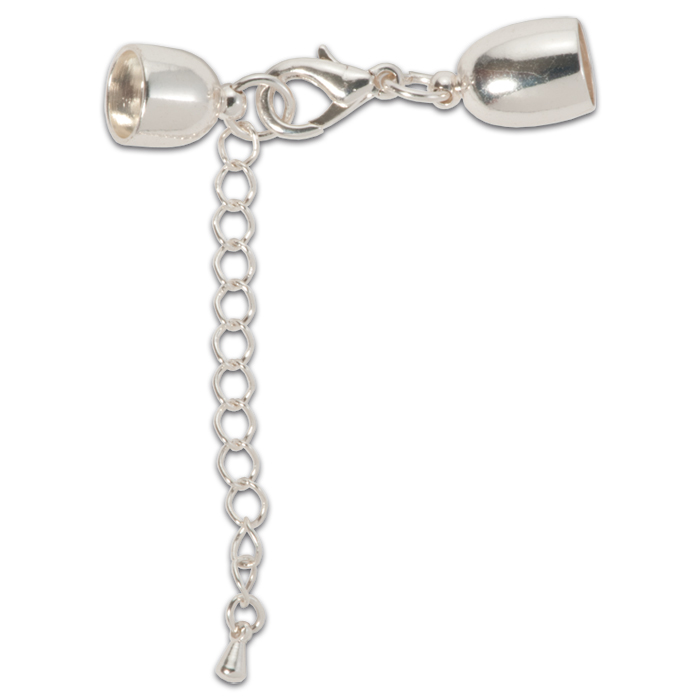 Verschluss zum Kleben Metall 6mm platinfarben
