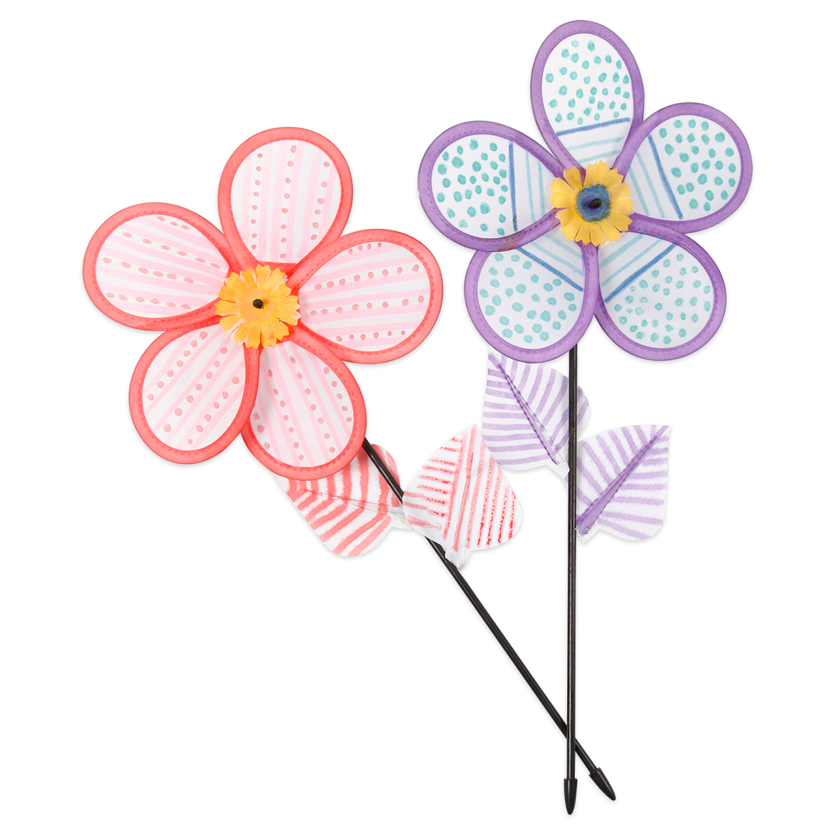 Blumen-Windrad 20cm weiß Blumen-Windrad 20cm weiß