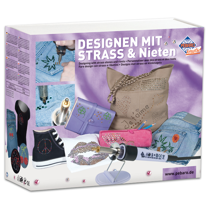58700259 Strass-Set Kolben + Auflageböckchen