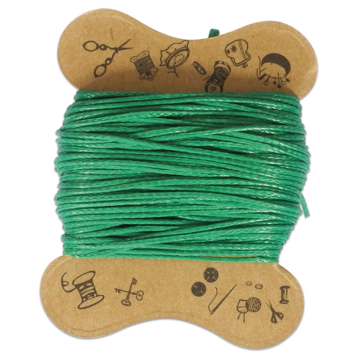 Kordel gewachst 0,5mm 10m grün