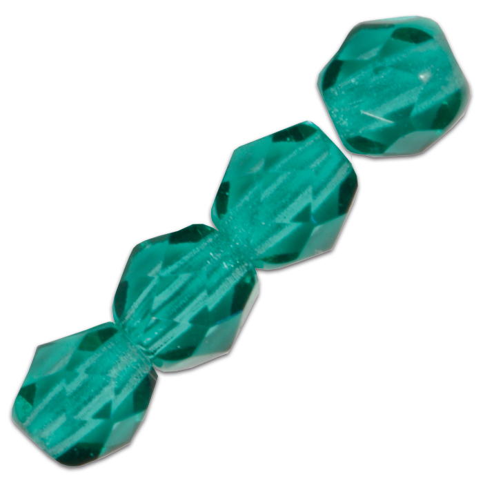 Facettenschliffperlen 6mm 50 St. emerald