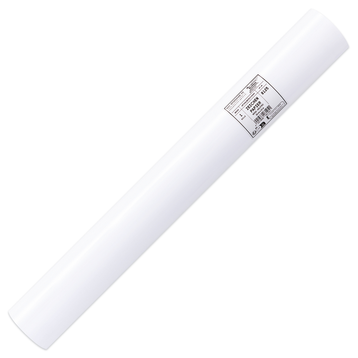 Zeichenpapier 80g/m² 50cm 50m Rolle weiß