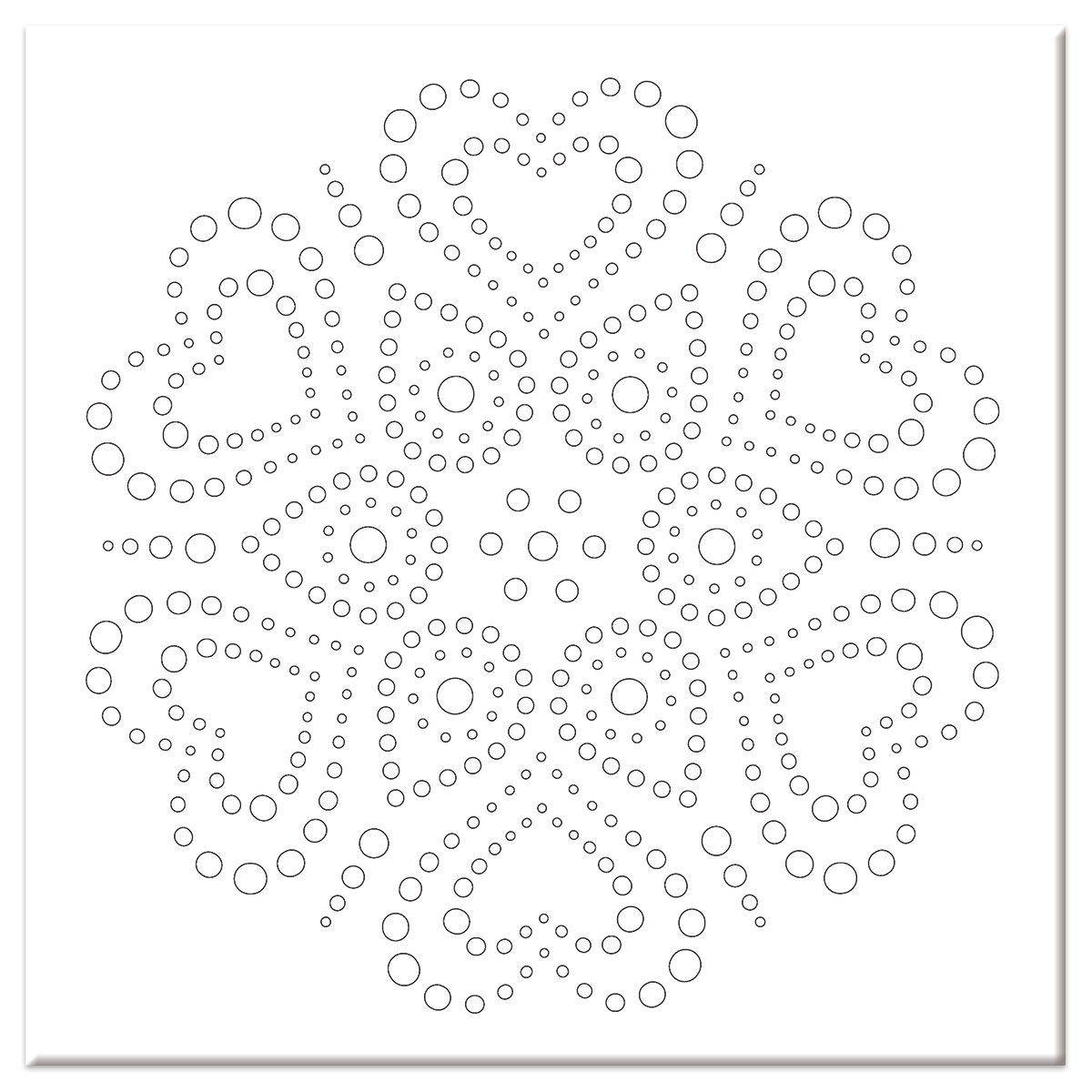 Tangle-Keilrahmen 20x20x2cm Mandalove