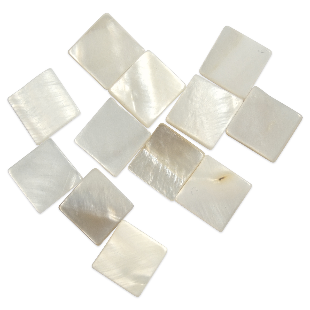 Perlmutt-Mosaik 10x10mm 1-2mm 200g ca. 360 St. Perlmutt-Mosaik 10x10mm 1-2mm 200g ca. 360 St.