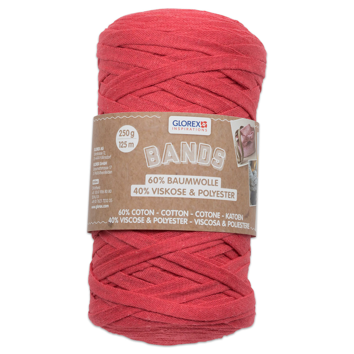 Bands Makramee 250g rot