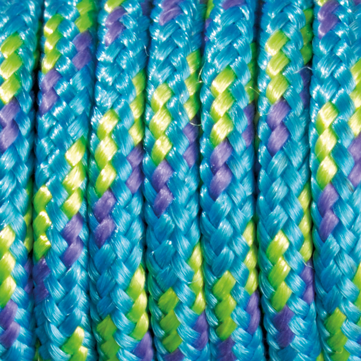 Paracord-Garn colour mix rund 2mm 50m türkis/lila/hellgrün