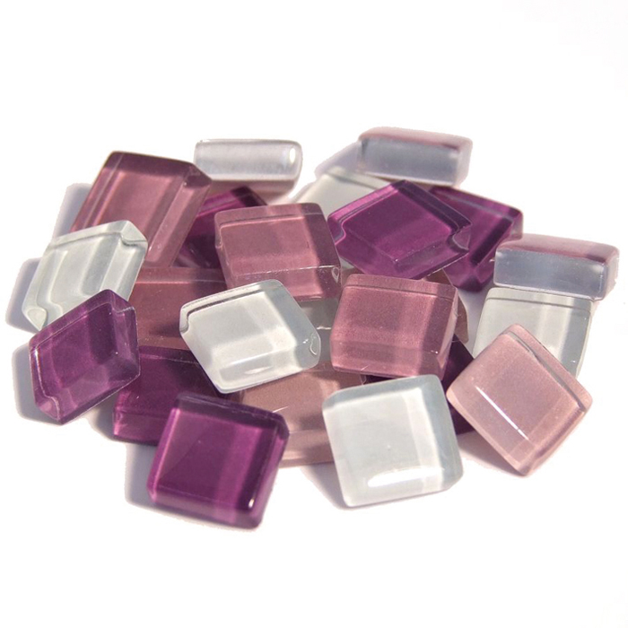 56600169Qf1ZTTUpDp3ma Mosaik Soft-Glas 10x10x4mm 200g lila mix