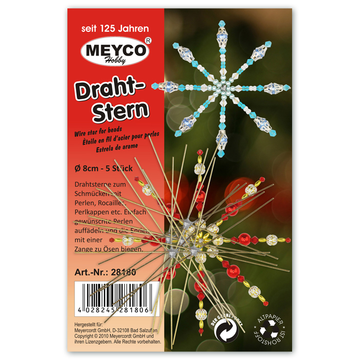 Drahtsterne Messing Ø 15cm 5 St.