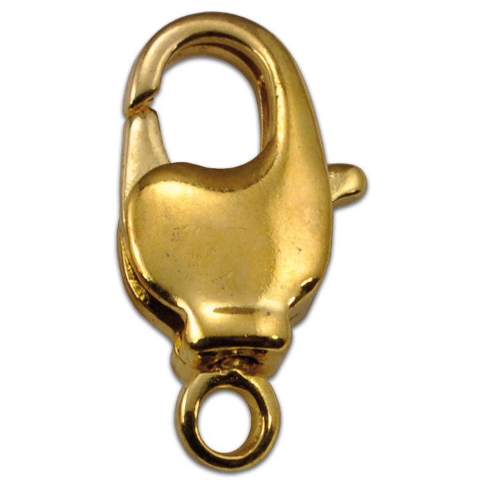 Karabiner + Drehöse Metall 14mm 2 St. goldfarben