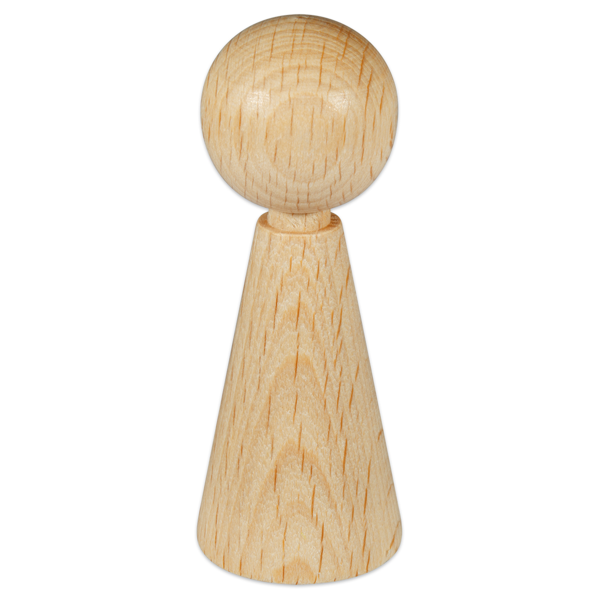 Figurenkegel mit Hals Holz Ø 23mm 60mm 15 St. natur