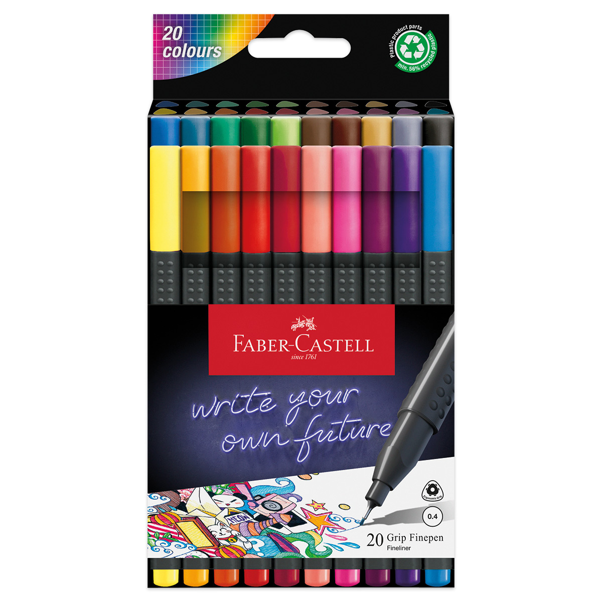 Faber-Castell Grip Fineliner 20 St./Farben