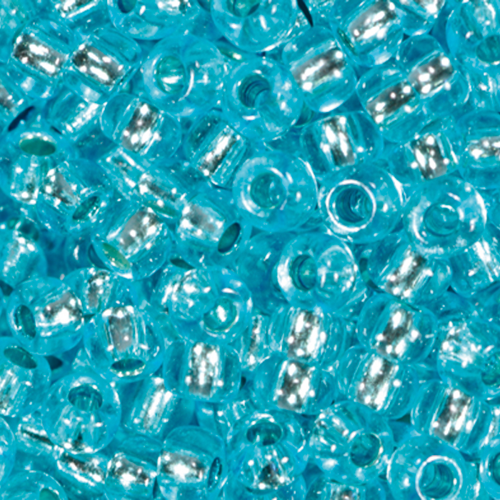 Rocailles transparent 2,6mm 17g helltürkis