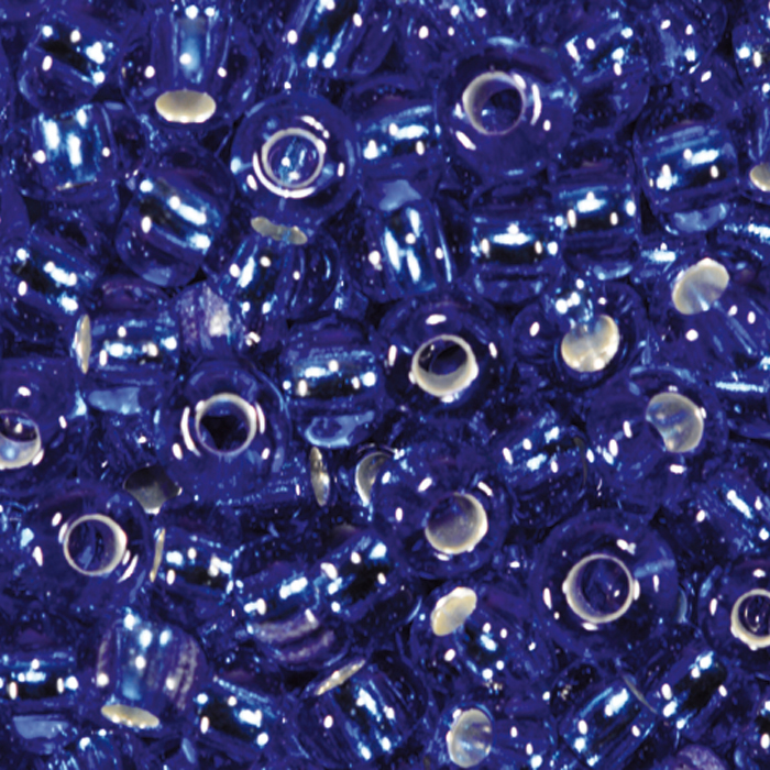 Rocailles transparent 2,6mm 500g safirblau