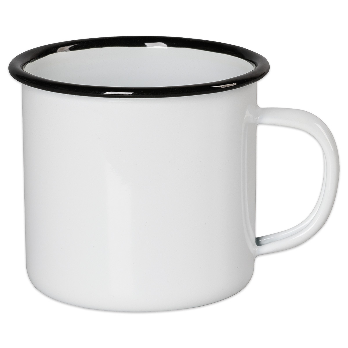 Emaille-Tasse Ø 9x8cm weiß