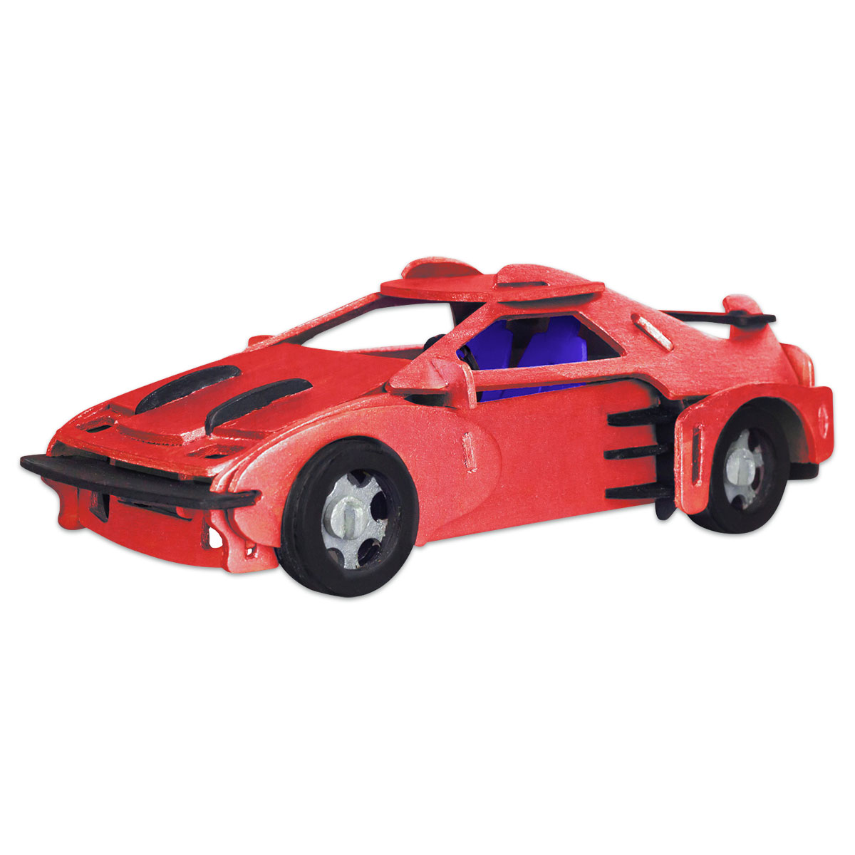 58708655_2 Holzbausatz ital. Sportwagen 25x11cm 67 Teile