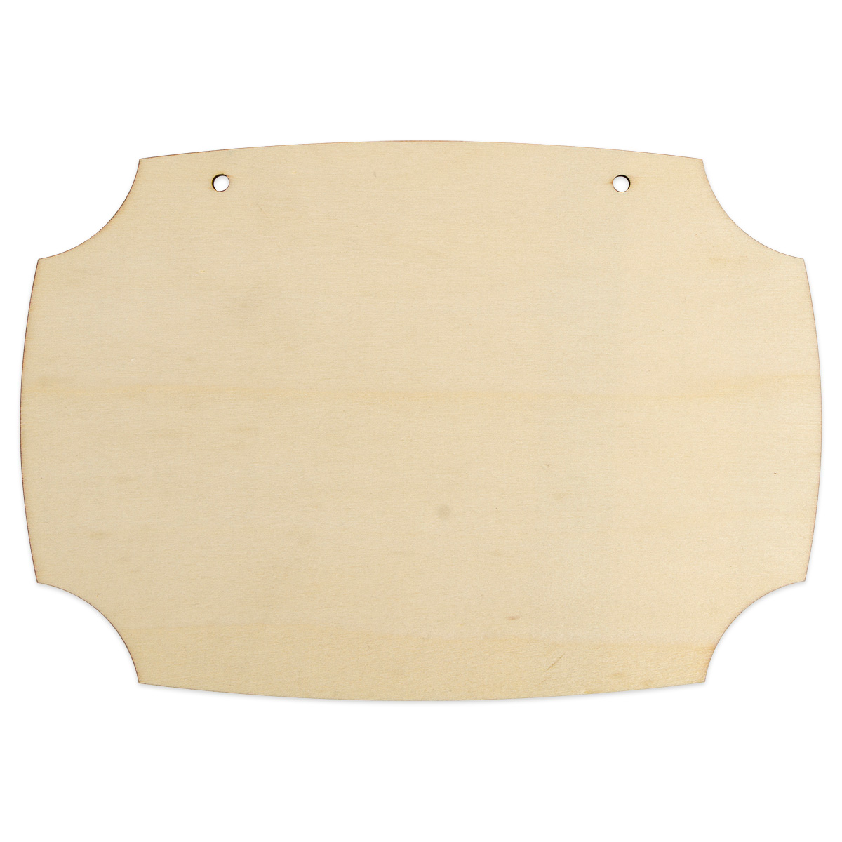 Türschild mit Innenecken Holz 19,9x13,9 cm natur