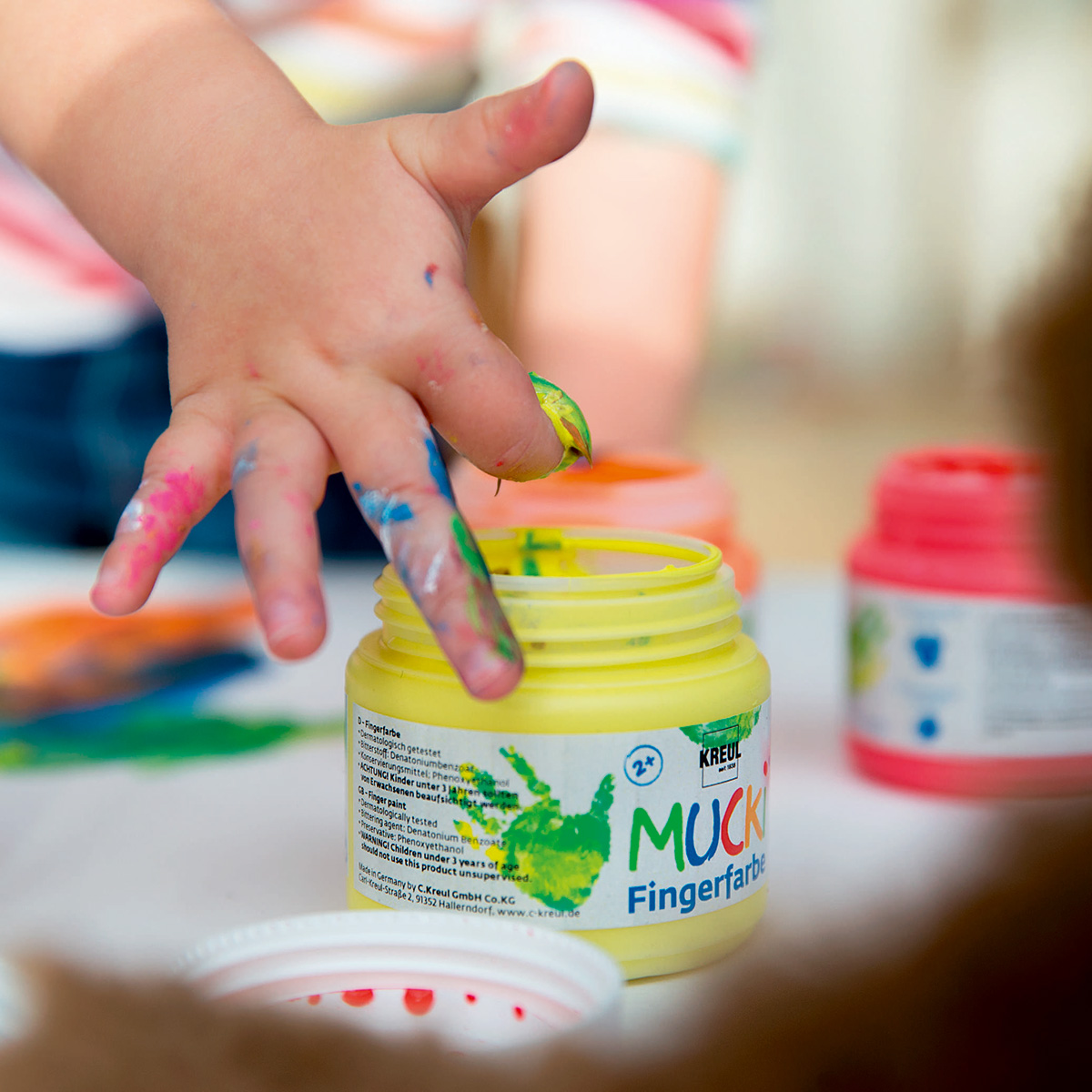 MUCKI Fingermalfarben-Set 6 Farben à 150ml MUCKI Fingermalfarben-Set 6 Farben à 150ml