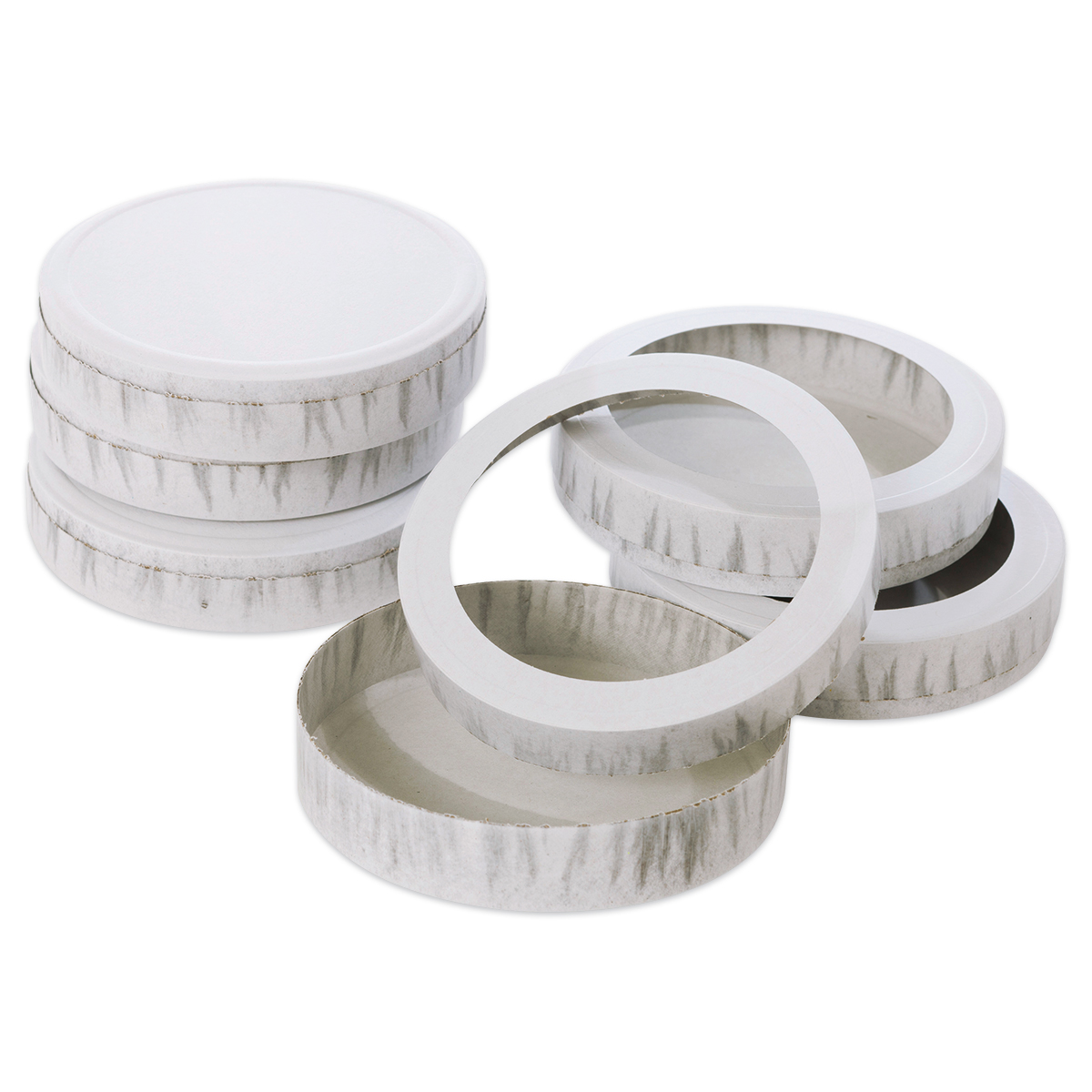 Laternendeckel & -boden Karton Ø 11cm 10 Set weiß