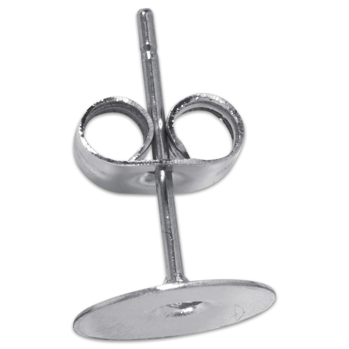 Ohrstecker mit Platte Edelstahl 8mm 2 St.