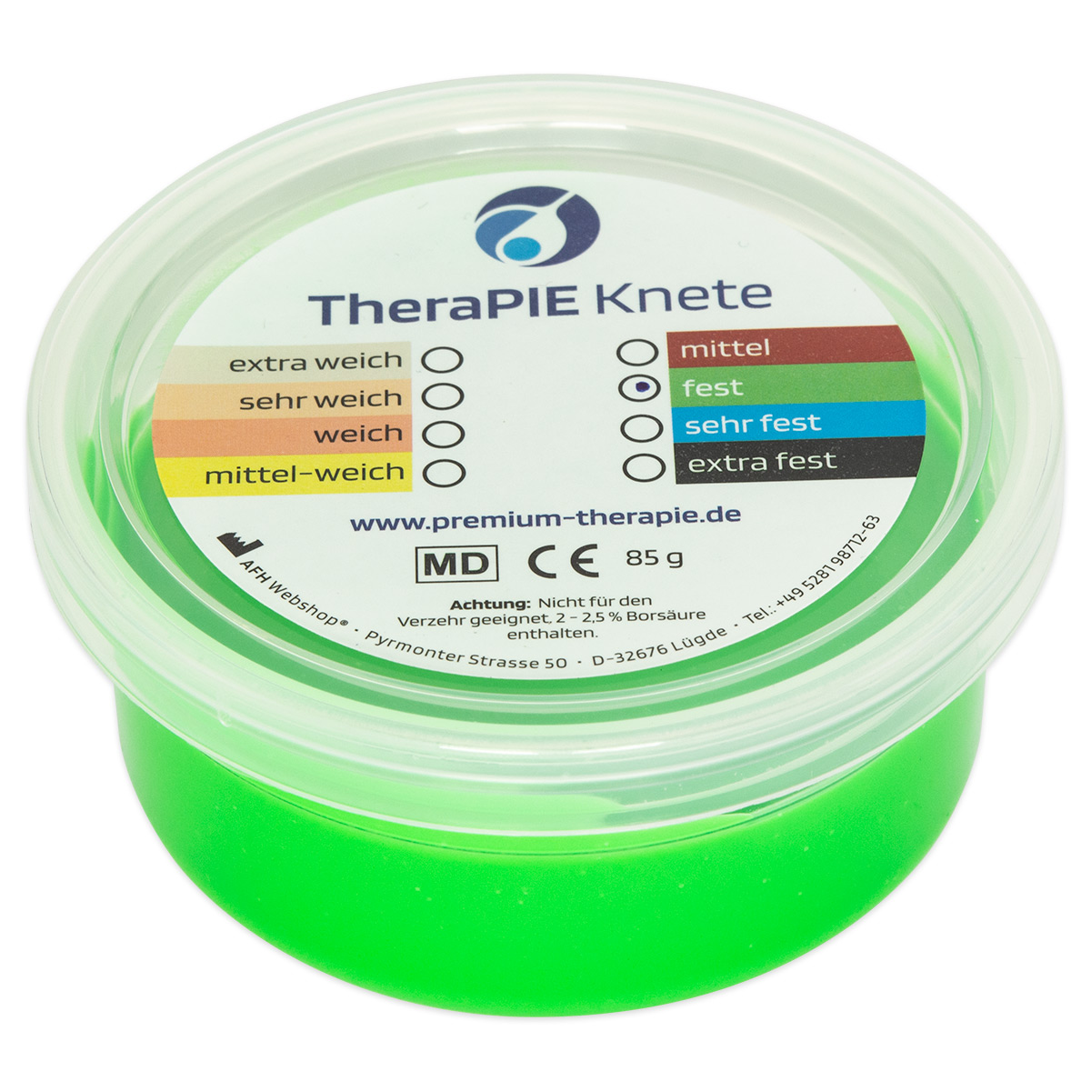 TheraPIE-Knete 85g Dose grün=fest
