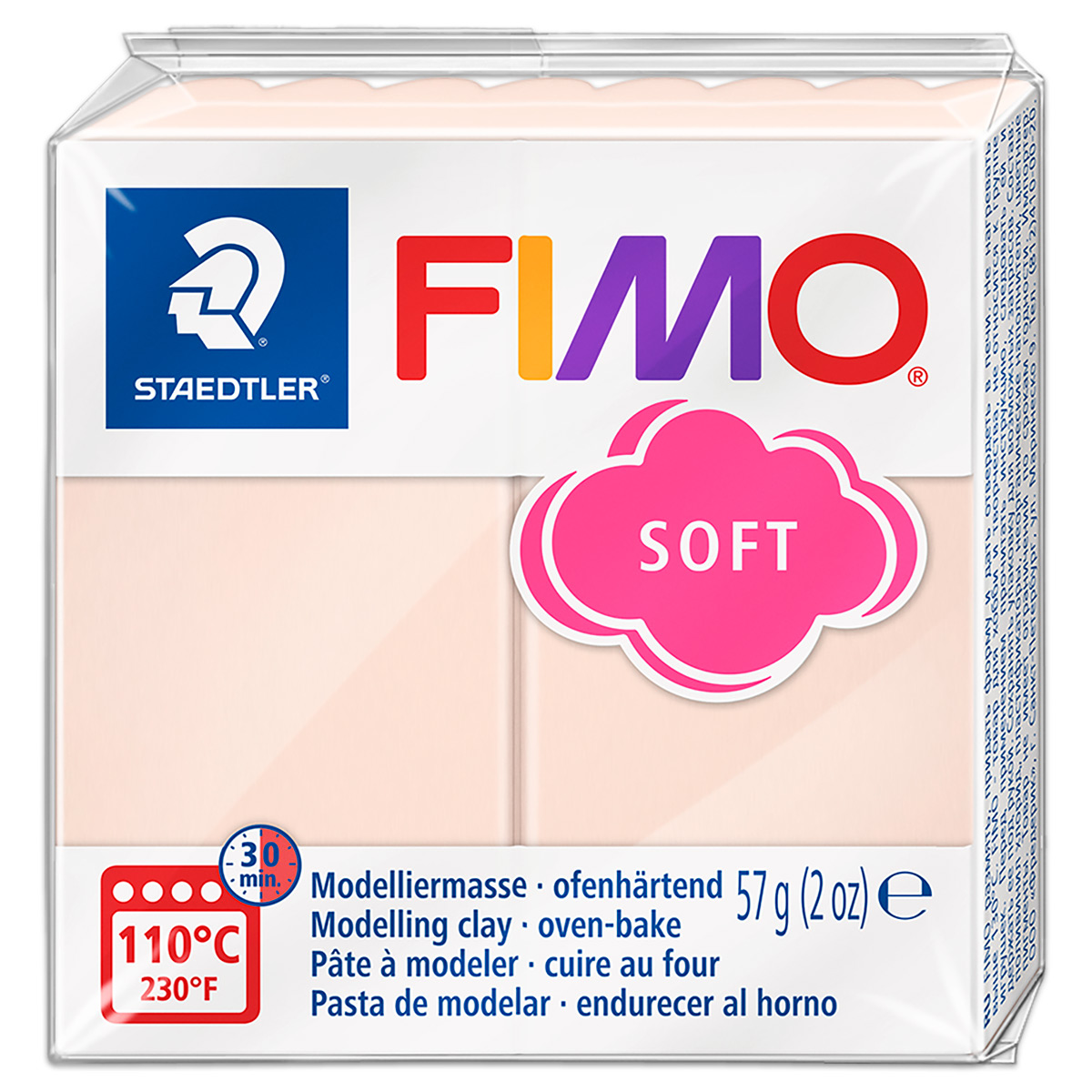 FIMO soft 55x55x15mm 57g blassrosa