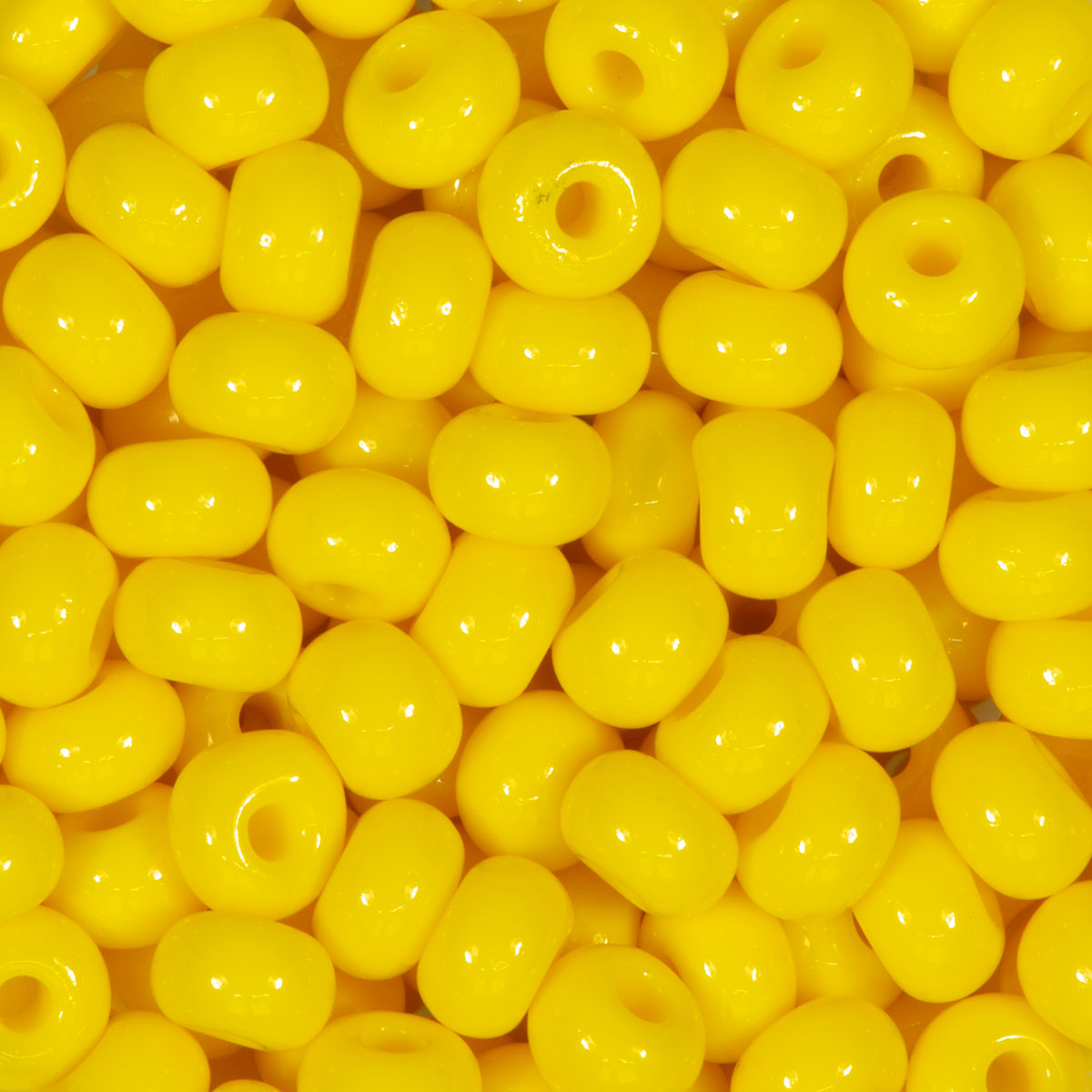 Rocailles satt glänzend 4,5mm 500g zitronengelb