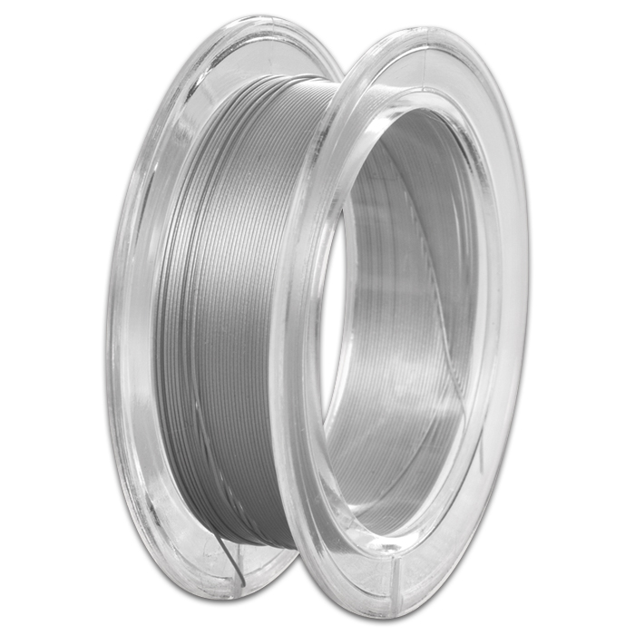 Edelstahldraht 0,5mm 10m platinfarben/clear