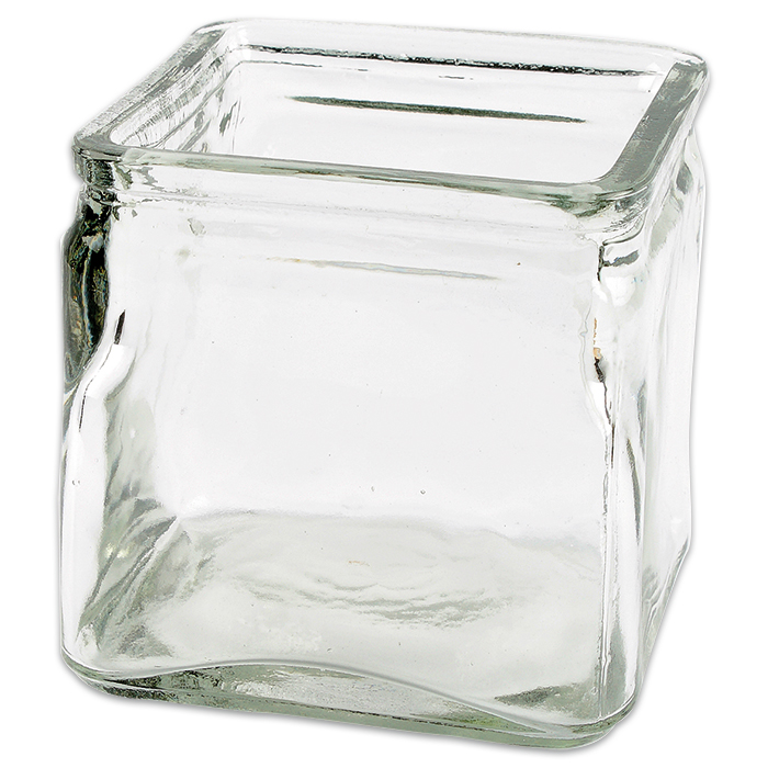 Windlichtglas quadratisch 7,5x7,5x8cm