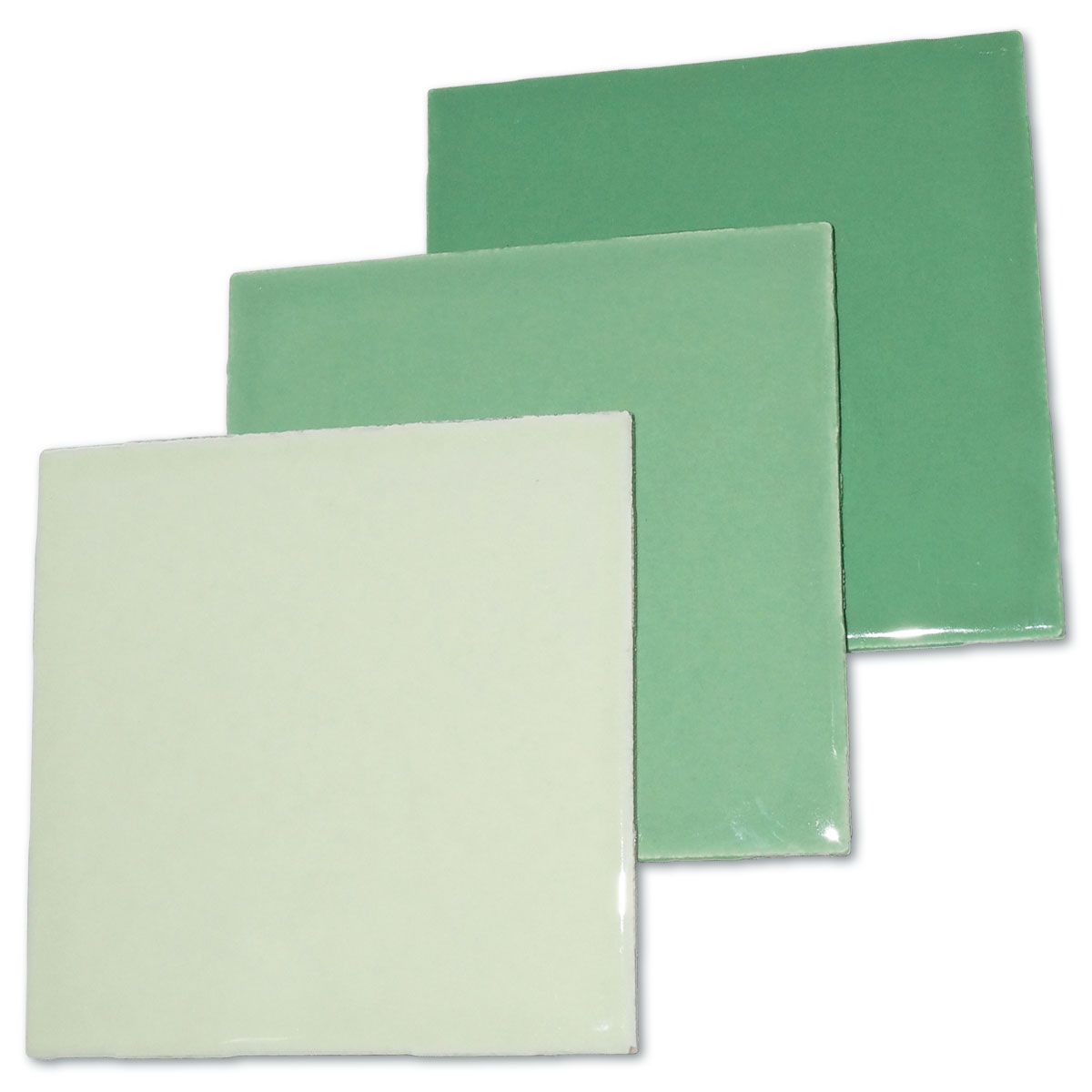 Fliesen 100x100x4mm 3er-Set grün-mix