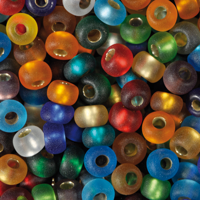 Rocailles transparent matt 2,6mm 17g mix