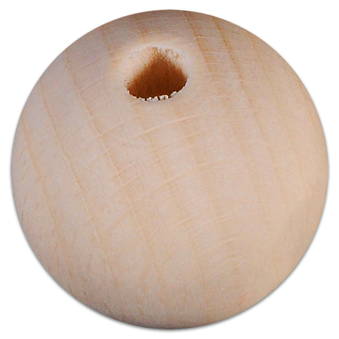 Holzkugeln mit Bohrung 35mm 50 St. natur